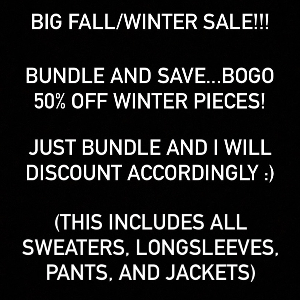 Fall/winter sale!!